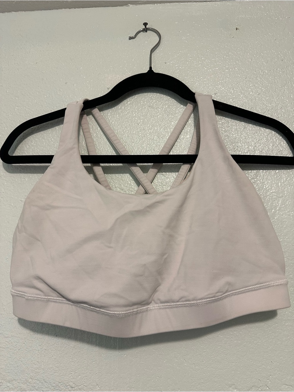 Lululemon White Crossback Bralette Sport Size 12